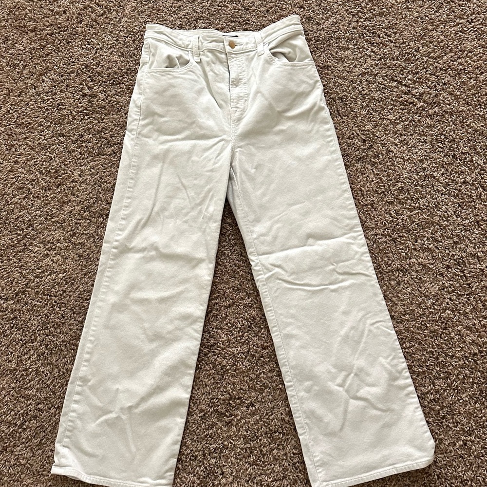 Women's White Corduroy Jeans